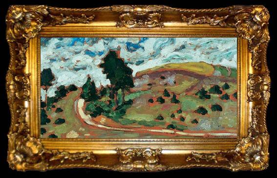 framed  konrad magi A landscape, ta009-2